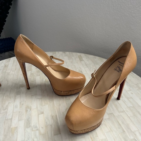 Alexandre Birman Saks 5th avenue red sole cork Mary Jane’s 37/7 Platform cork ❤️ - Picture 4 of 6